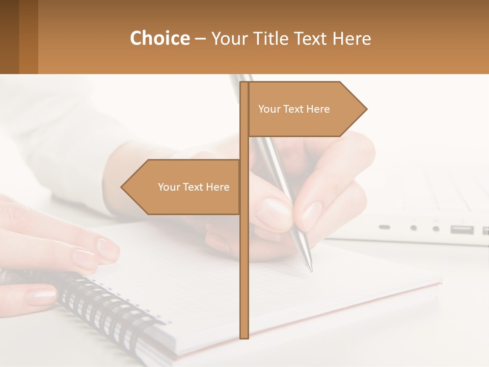 A Person Writing On A Piece Of Paper With A Pen PowerPoint Template