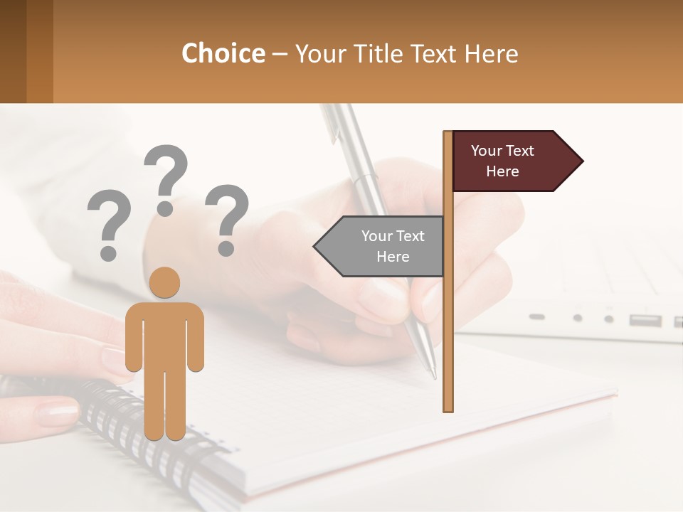 A Person Writing On A Piece Of Paper With A Pen PowerPoint Template