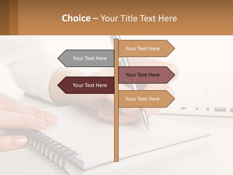 A Person Writing On A Piece Of Paper With A Pen PowerPoint Template