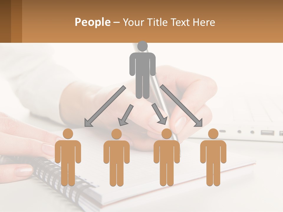 A Person Writing On A Piece Of Paper With A Pen PowerPoint Template