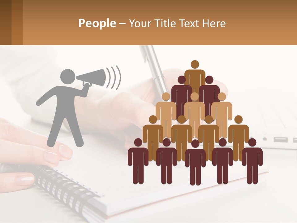 A Person Writing On A Piece Of Paper With A Pen PowerPoint Template