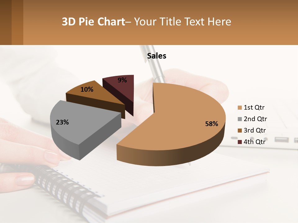 A Person Writing On A Piece Of Paper With A Pen PowerPoint Template