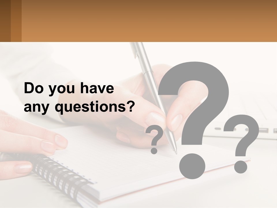 A Person Writing On A Piece Of Paper With A Pen PowerPoint Template