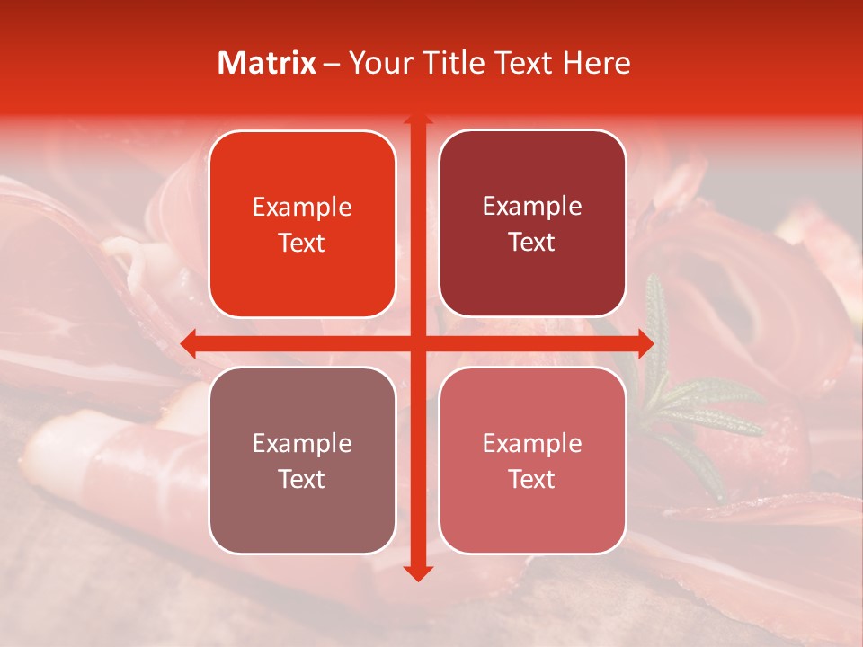 A Plate Of Meat With A Leaf On Top Of It PowerPoint Template