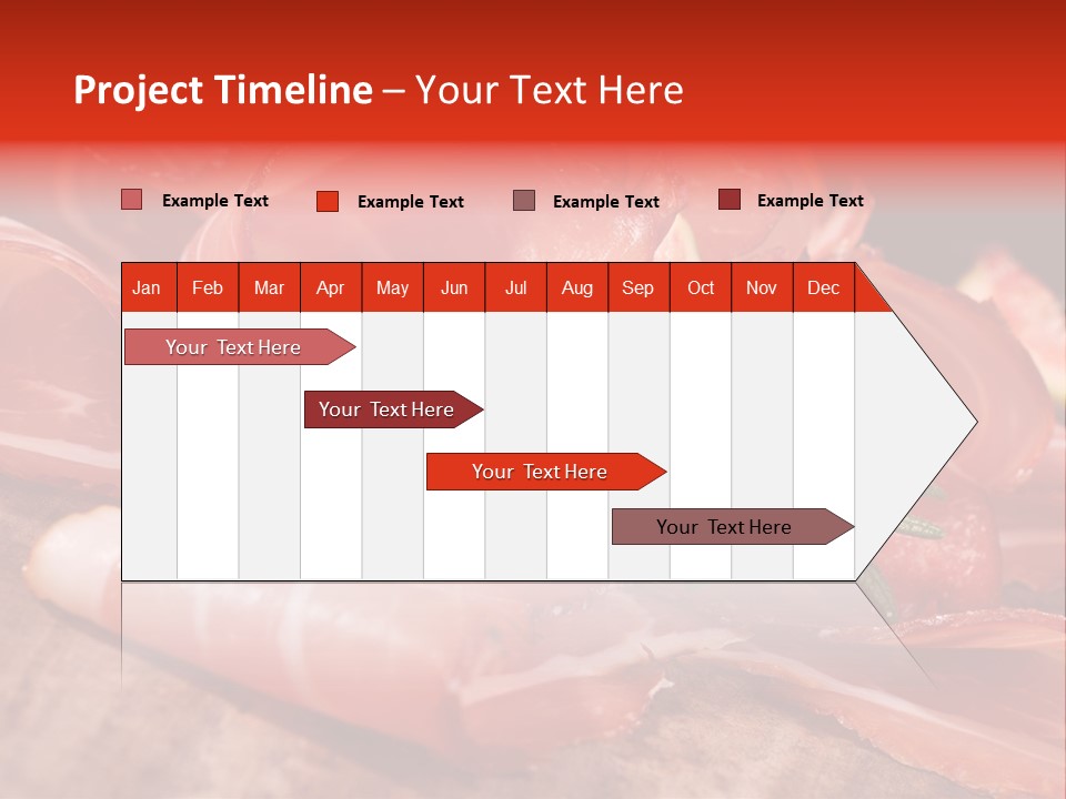 A Plate Of Meat With A Leaf On Top Of It PowerPoint Template