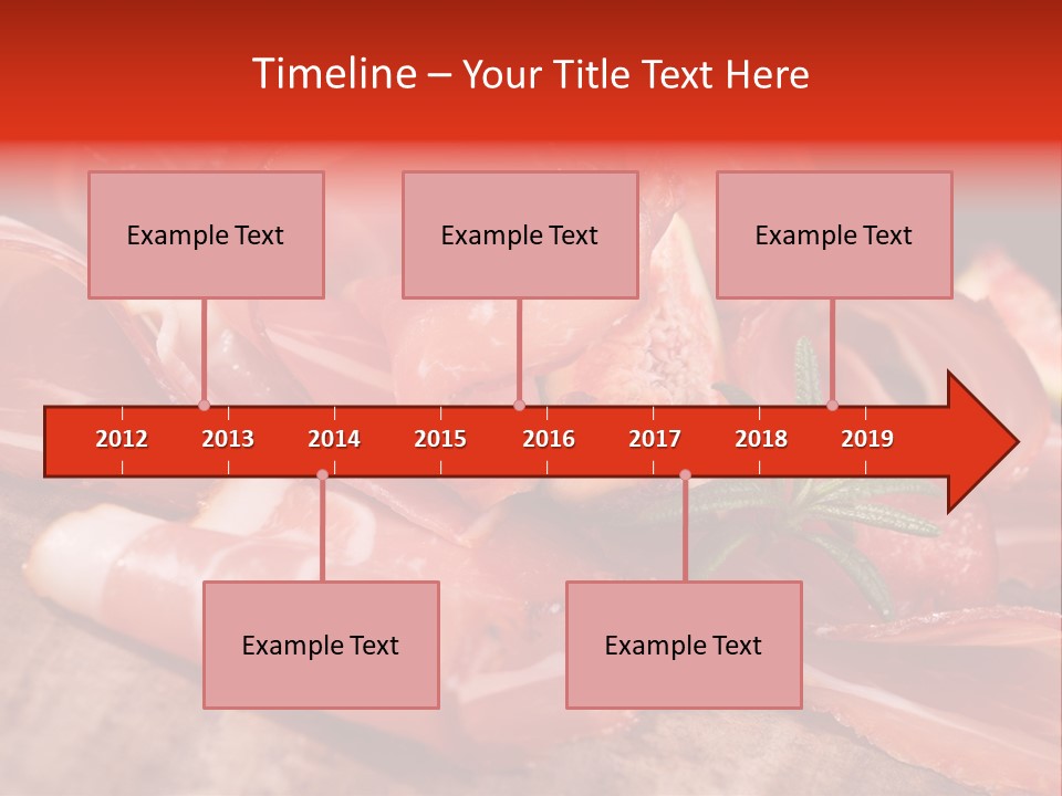 A Plate Of Meat With A Leaf On Top Of It PowerPoint Template