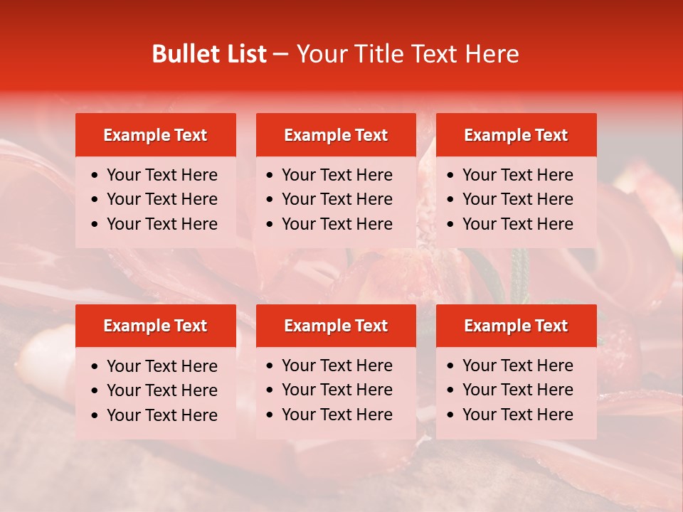 A Plate Of Meat With A Leaf On Top Of It PowerPoint Template