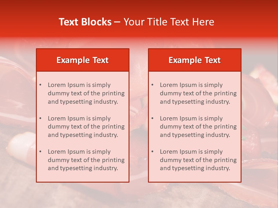 A Plate Of Meat With A Leaf On Top Of It PowerPoint Template