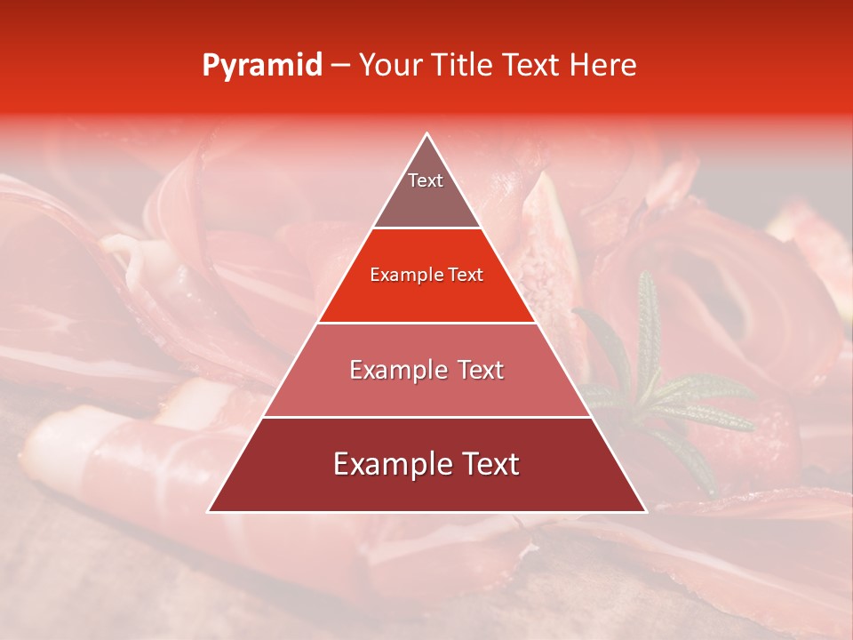 A Plate Of Meat With A Leaf On Top Of It PowerPoint Template