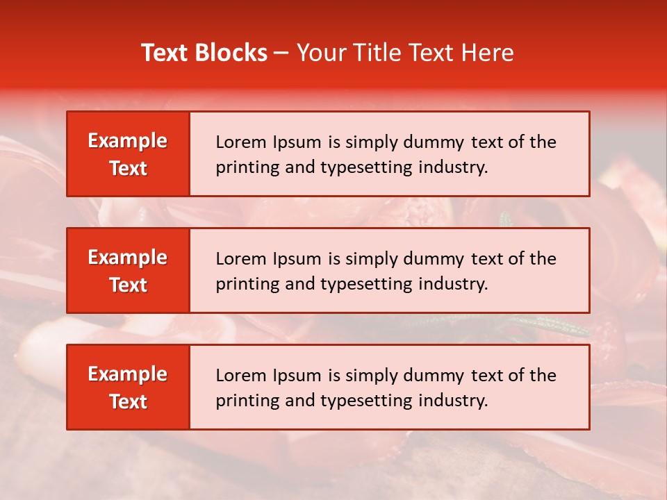 A Plate Of Meat With A Leaf On Top Of It PowerPoint Template