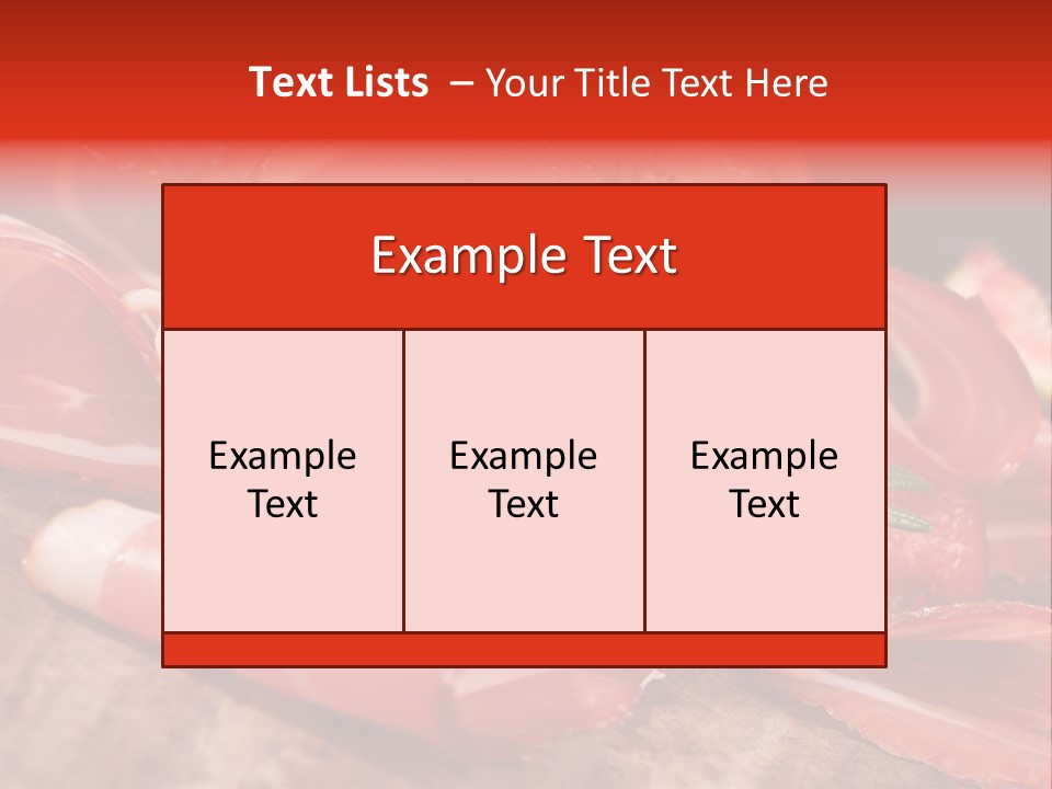 A Plate Of Meat With A Leaf On Top Of It PowerPoint Template