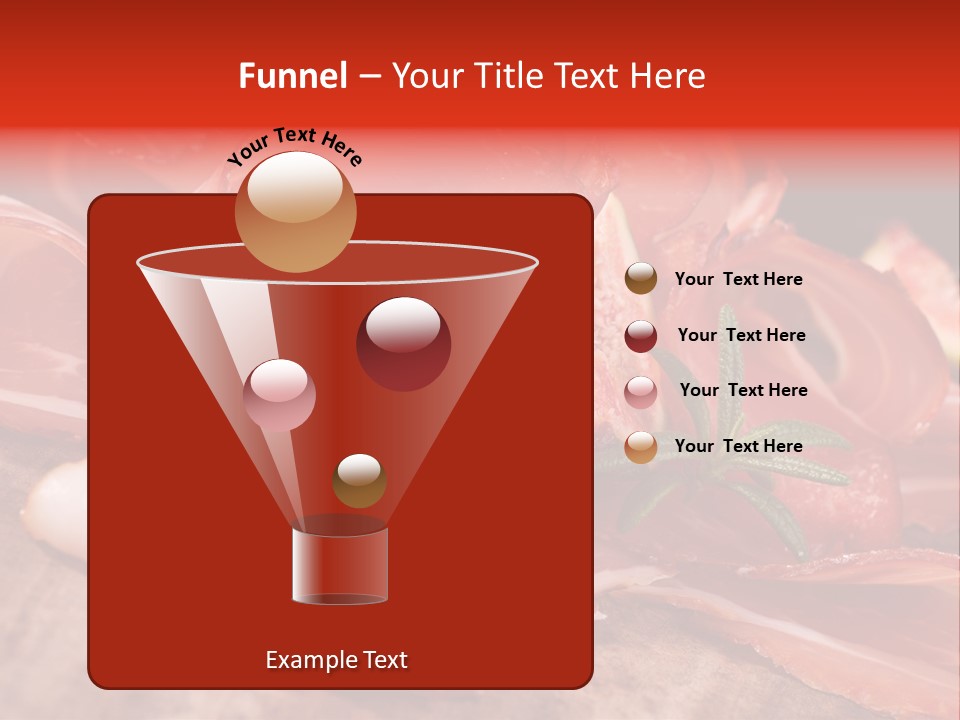 A Plate Of Meat With A Leaf On Top Of It PowerPoint Template