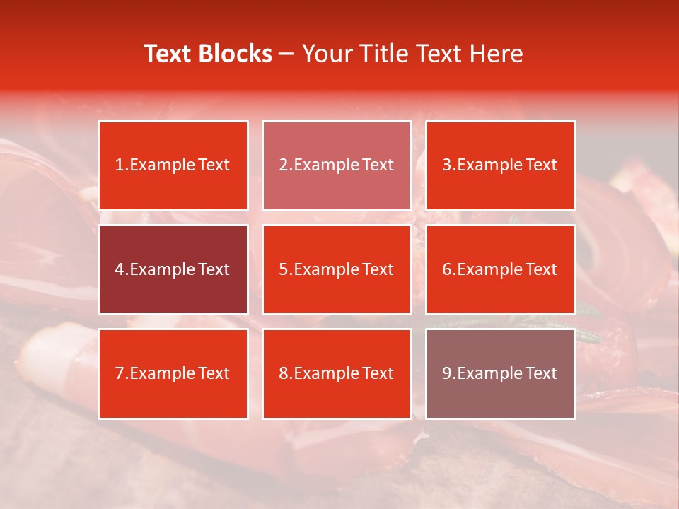 A Plate Of Meat With A Leaf On Top Of It PowerPoint Template