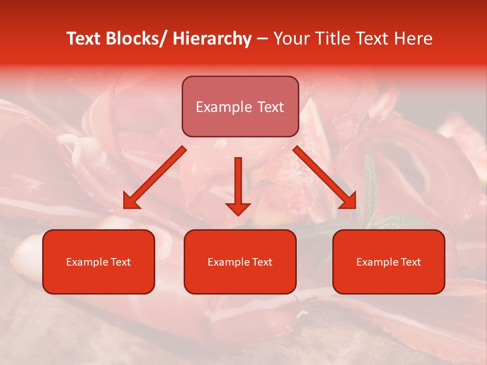 A Plate Of Meat With A Leaf On Top Of It PowerPoint Template
