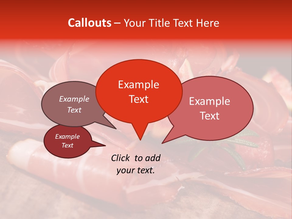 A Plate Of Meat With A Leaf On Top Of It PowerPoint Template