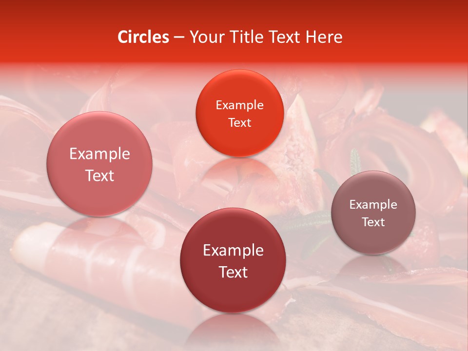 A Plate Of Meat With A Leaf On Top Of It PowerPoint Template