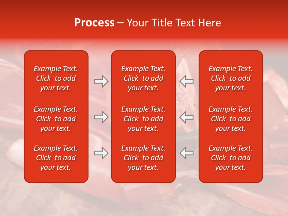 A Plate Of Meat With A Leaf On Top Of It PowerPoint Template