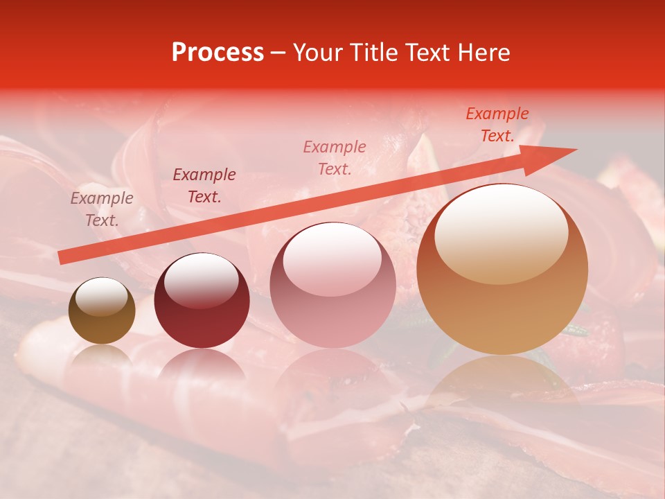 A Plate Of Meat With A Leaf On Top Of It PowerPoint Template