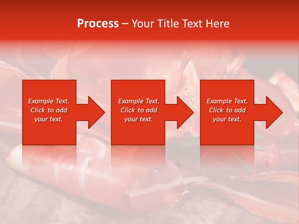 A Plate Of Meat With A Leaf On Top Of It PowerPoint Template