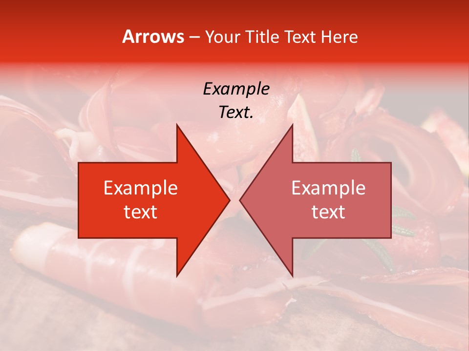 A Plate Of Meat With A Leaf On Top Of It PowerPoint Template