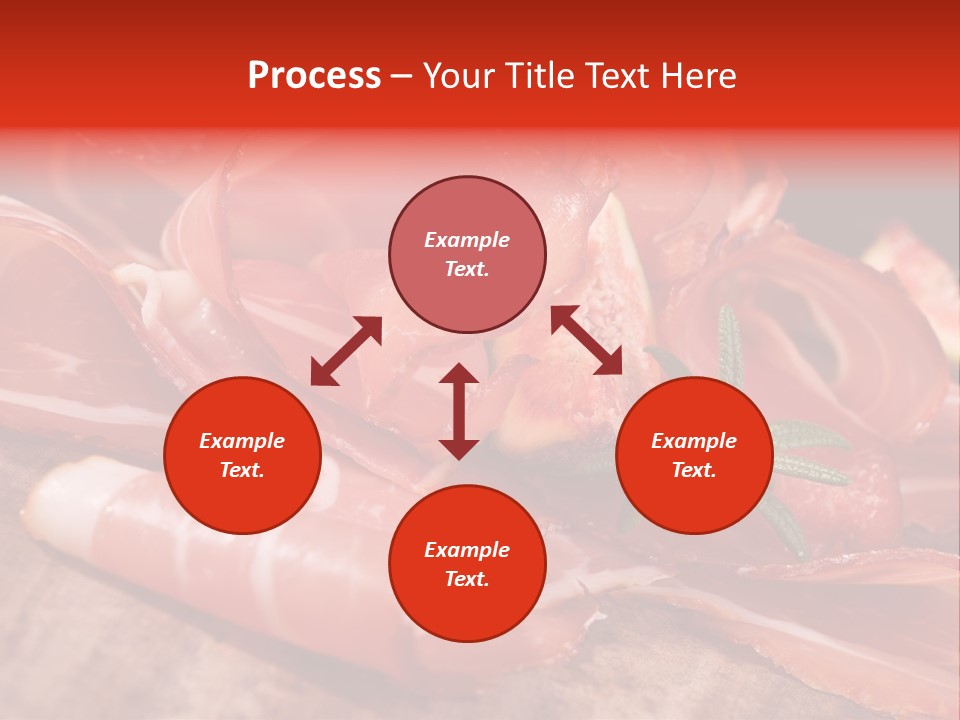 A Plate Of Meat With A Leaf On Top Of It PowerPoint Template