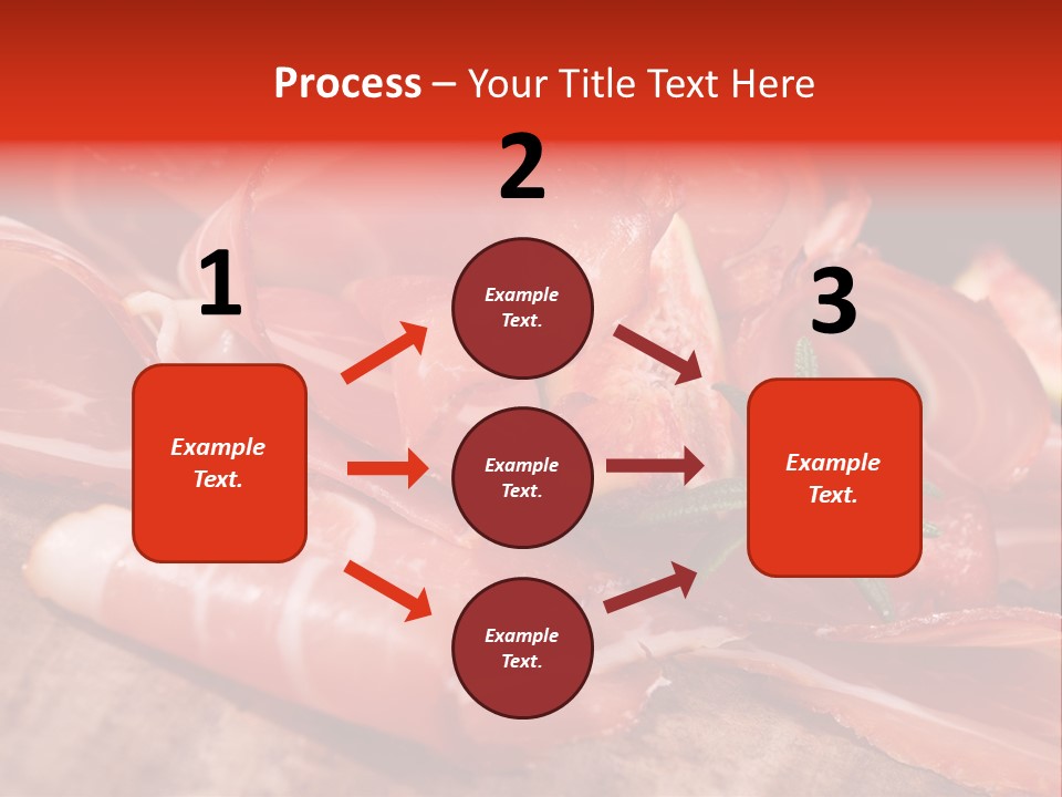 A Plate Of Meat With A Leaf On Top Of It PowerPoint Template