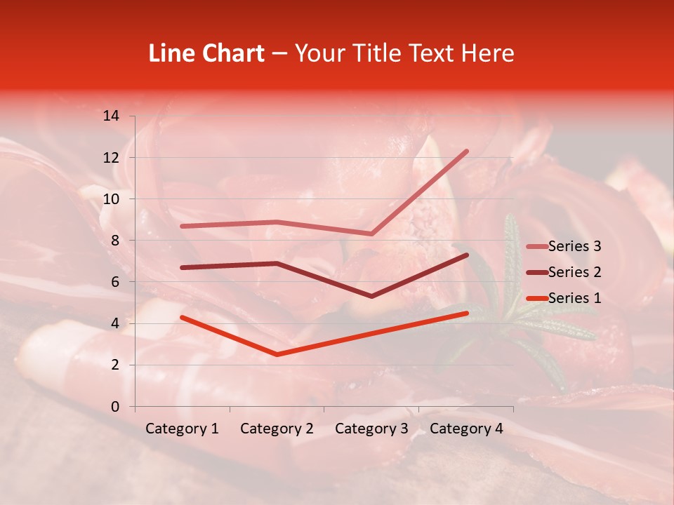A Plate Of Meat With A Leaf On Top Of It PowerPoint Template