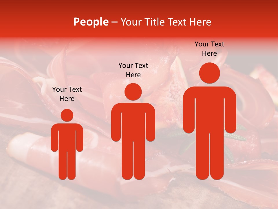 A Plate Of Meat With A Leaf On Top Of It PowerPoint Template