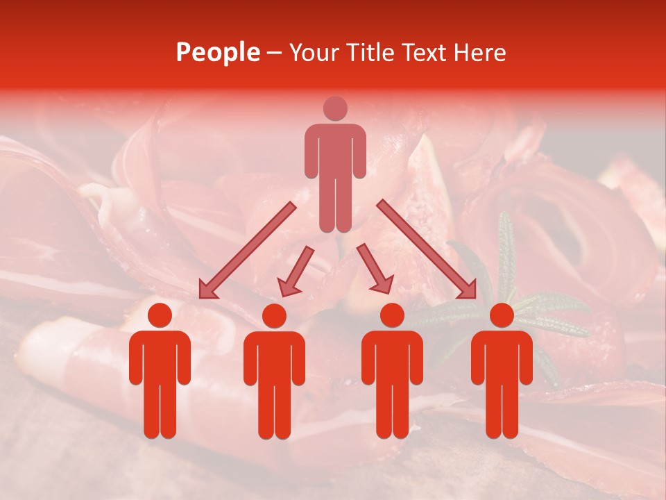 A Plate Of Meat With A Leaf On Top Of It PowerPoint Template