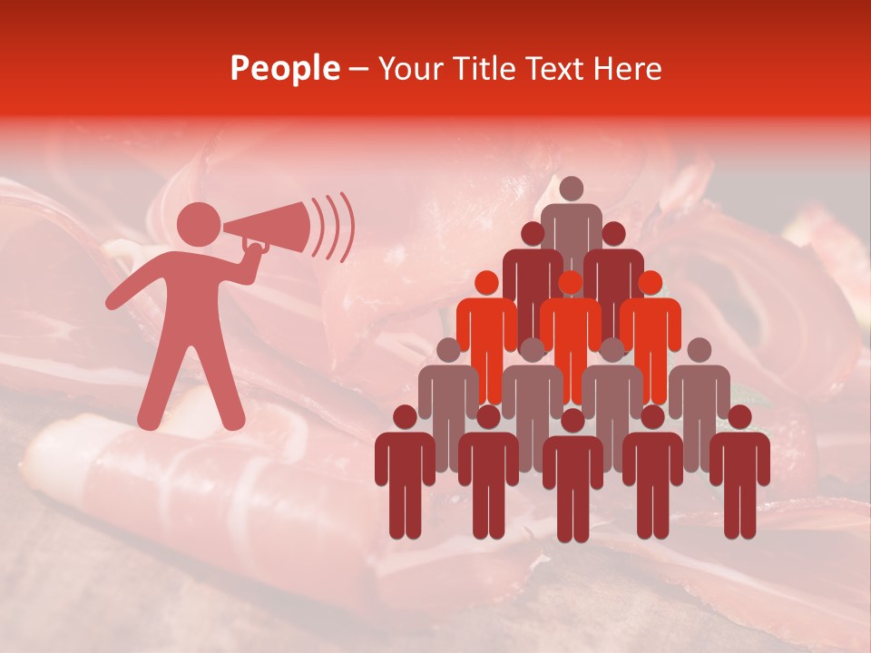 A Plate Of Meat With A Leaf On Top Of It PowerPoint Template