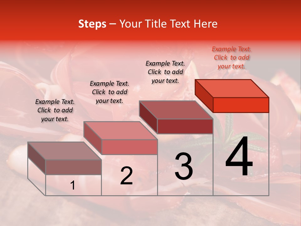 A Plate Of Meat With A Leaf On Top Of It PowerPoint Template