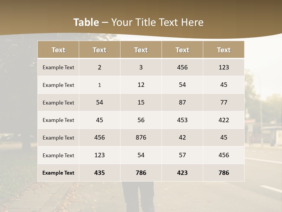 A Person Walking Down A Street With A Backpack PowerPoint Template