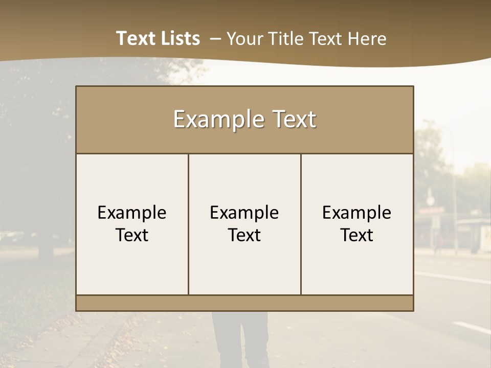 A Person Walking Down A Street With A Backpack PowerPoint Template