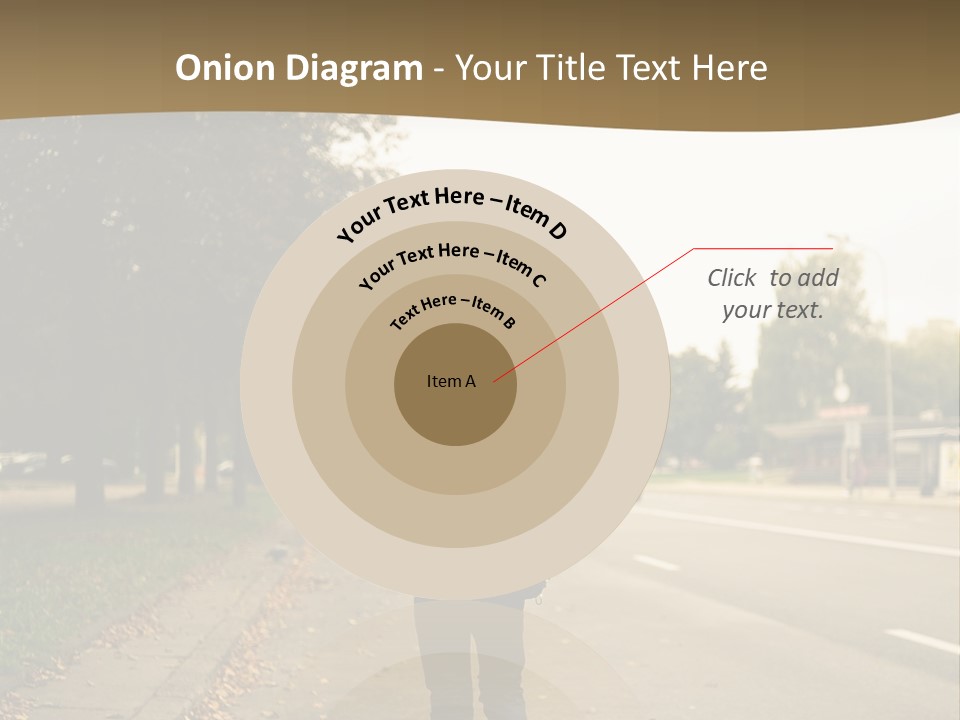 A Person Walking Down A Street With A Backpack PowerPoint Template