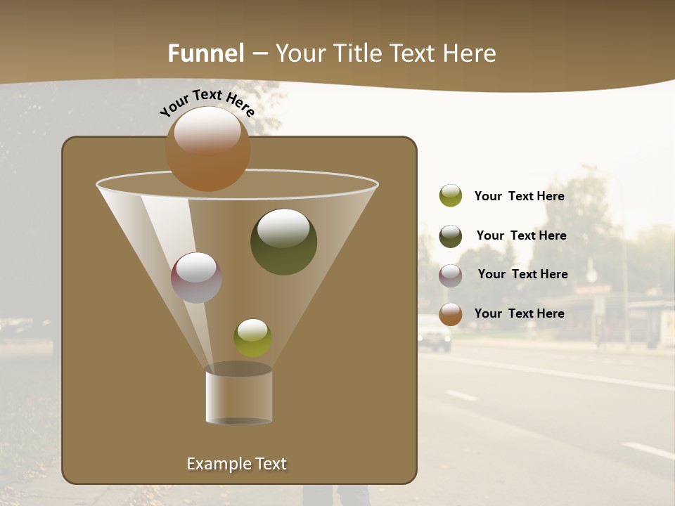A Person Walking Down A Street With A Backpack PowerPoint Template