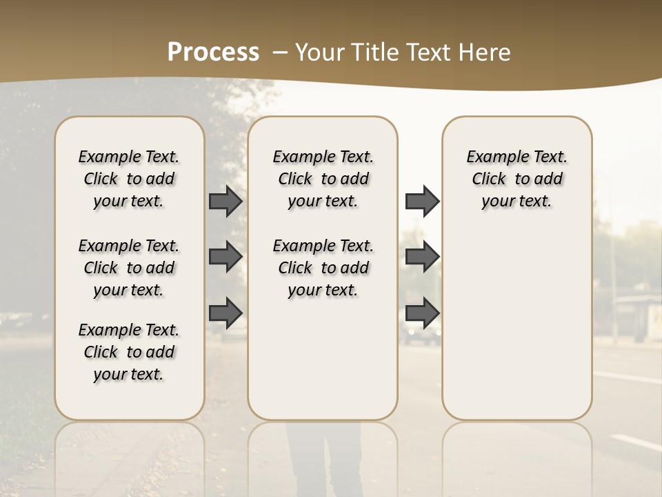 A Person Walking Down A Street With A Backpack PowerPoint Template