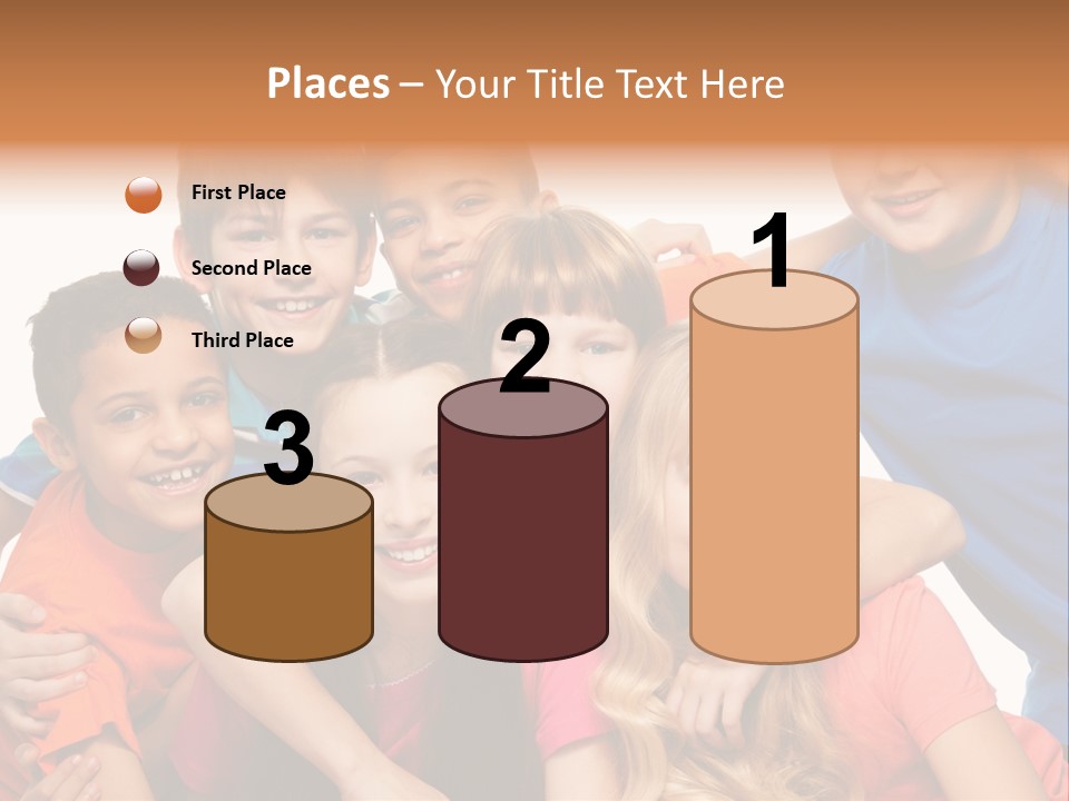 A Group Of Children Posing For A Picture PowerPoint Template