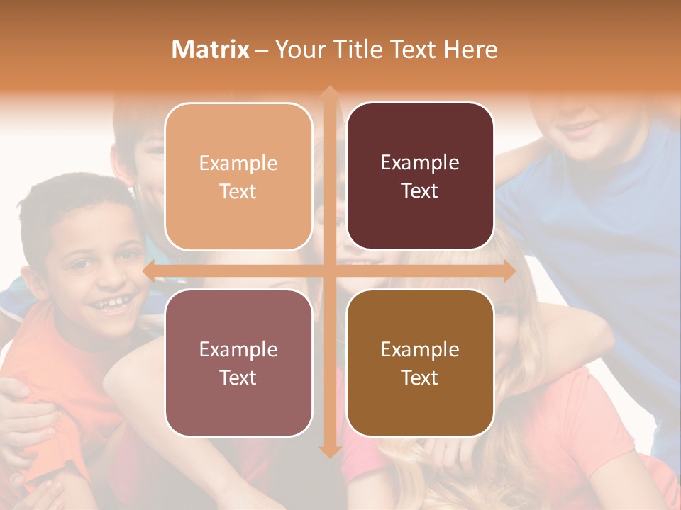 A Group Of Children Posing For A Picture PowerPoint Template