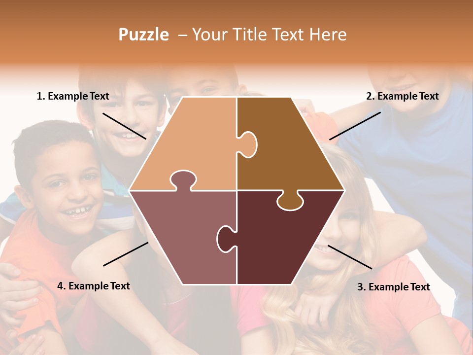 A Group Of Children Posing For A Picture PowerPoint Template