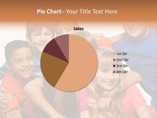 A Group Of Children Posing For A Picture PowerPoint Template