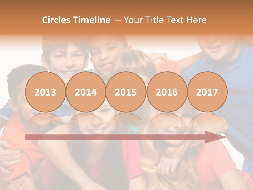 A Group Of Children Posing For A Picture PowerPoint Template