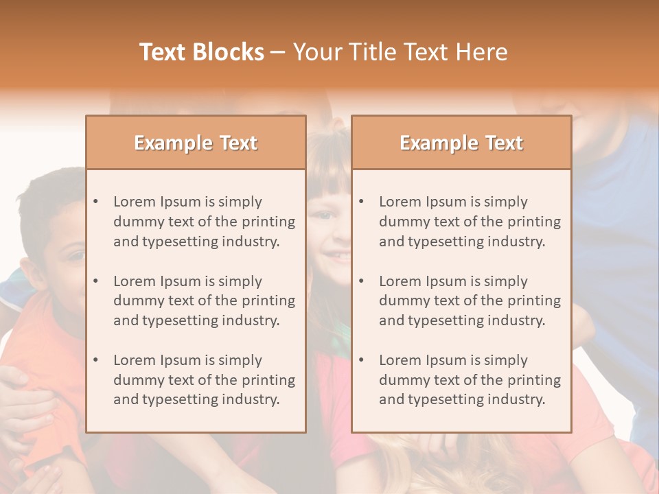 A Group Of Children Posing For A Picture PowerPoint Template