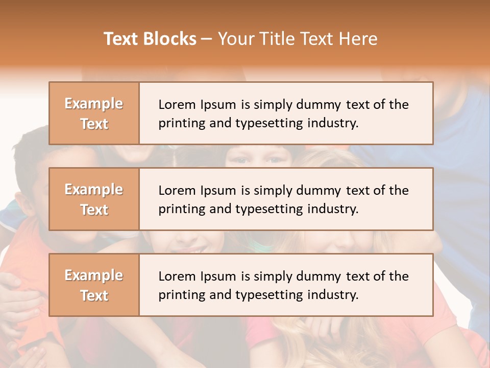 A Group Of Children Posing For A Picture PowerPoint Template