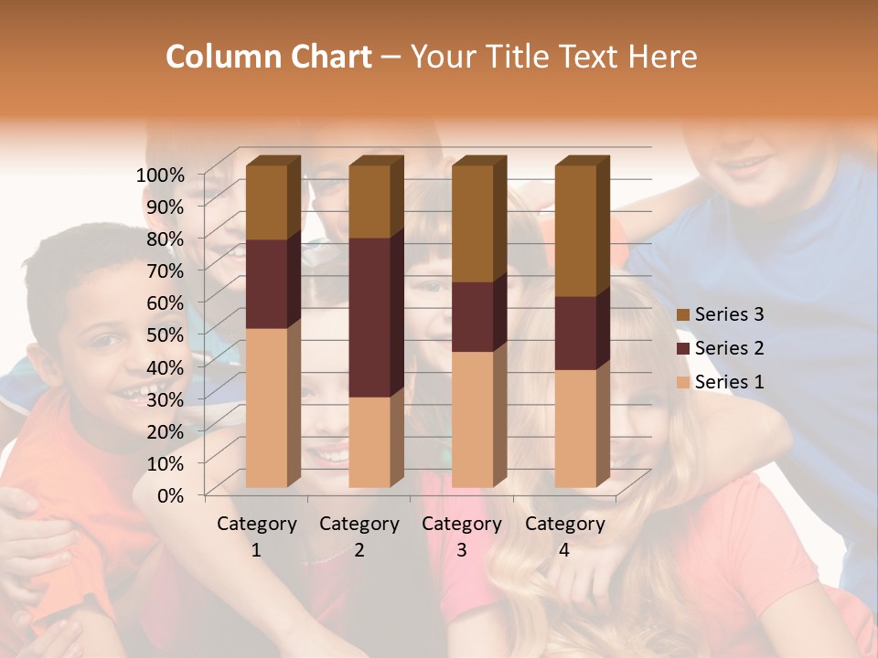 A Group Of Children Posing For A Picture PowerPoint Template
