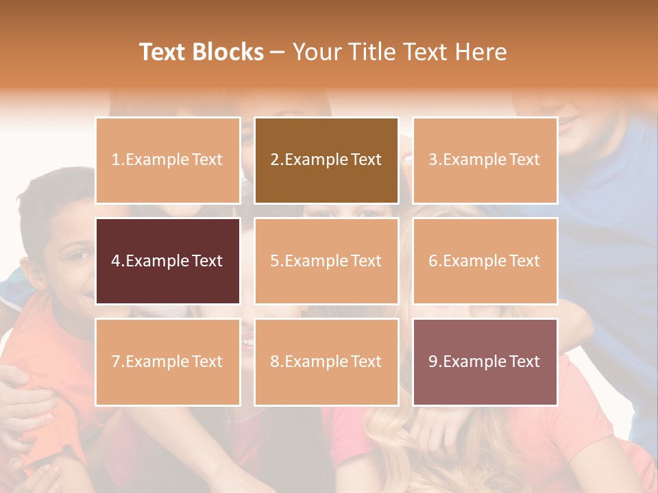 A Group Of Children Posing For A Picture PowerPoint Template