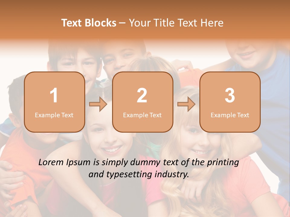 A Group Of Children Posing For A Picture PowerPoint Template