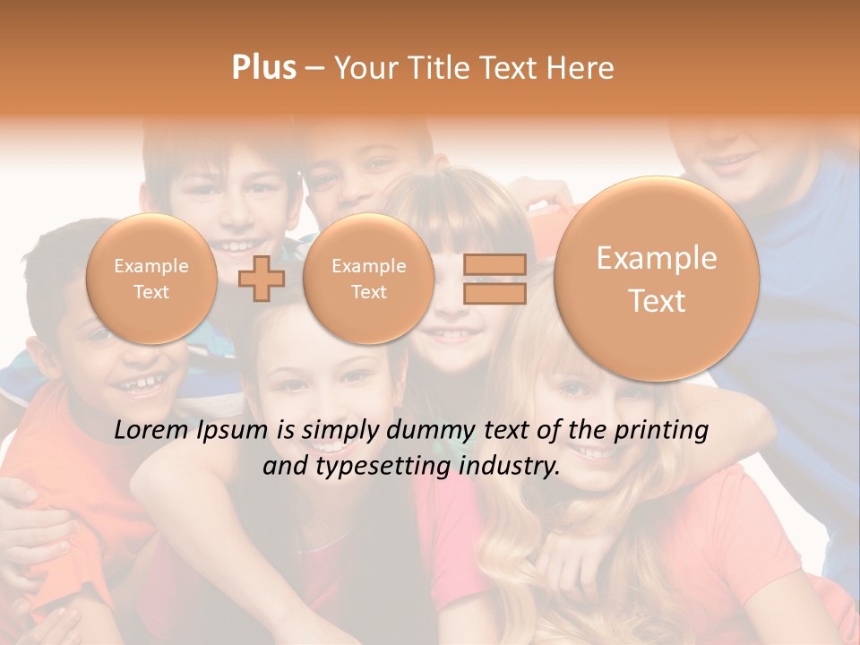 A Group Of Children Posing For A Picture PowerPoint Template