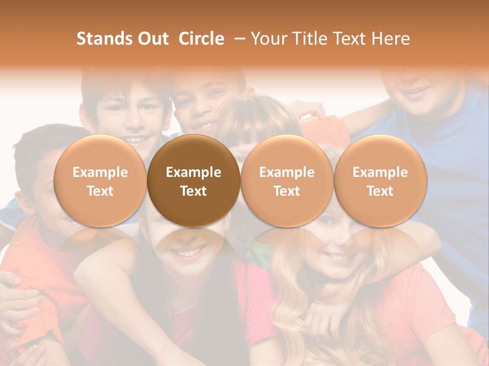 A Group Of Children Posing For A Picture PowerPoint Template