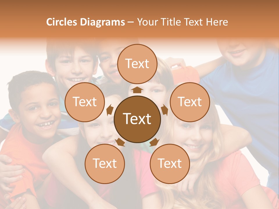 A Group Of Children Posing For A Picture PowerPoint Template