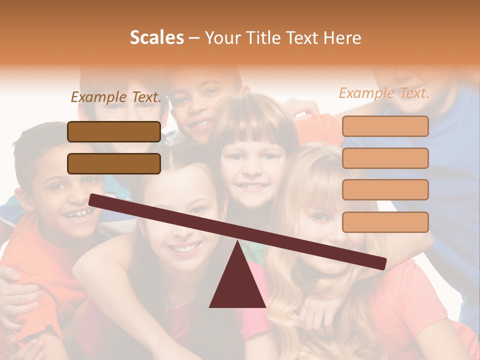 A Group Of Children Posing For A Picture PowerPoint Template